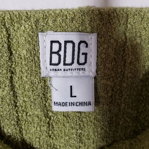 Urban Outfitters BDG Green Ribbed Bodycon Sleeveless Midi Size L - Picture 2 of 6